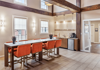 Clubroom with kitchenette to relax or socialize
